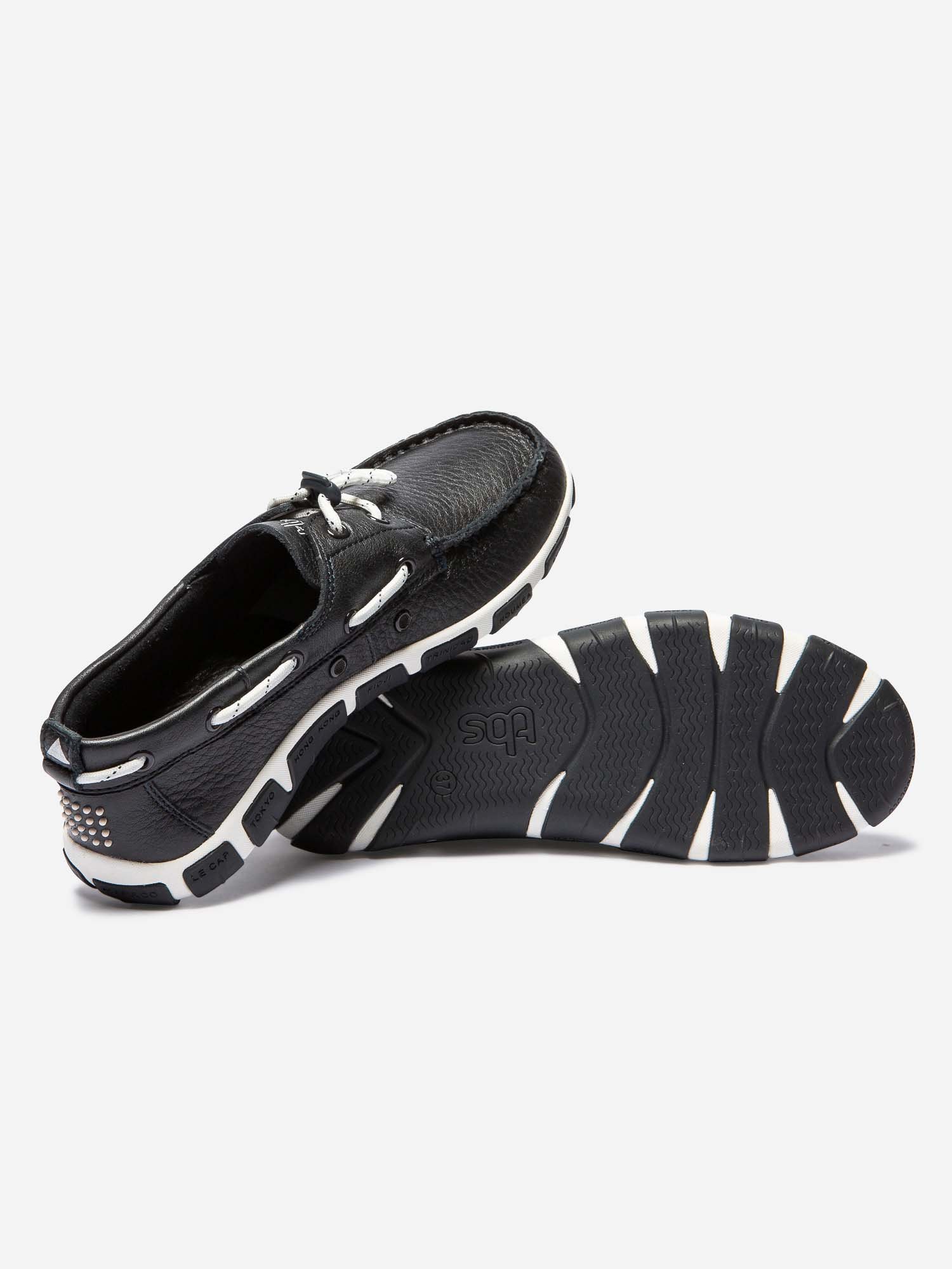 Chaussures Bateau Femme Cuir Marine