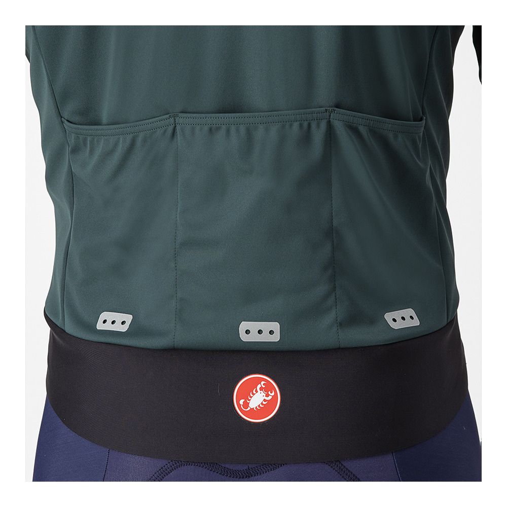 Castelli ALPHA DOPPIO ROS - Veste Homme rover green/black reflex/silver