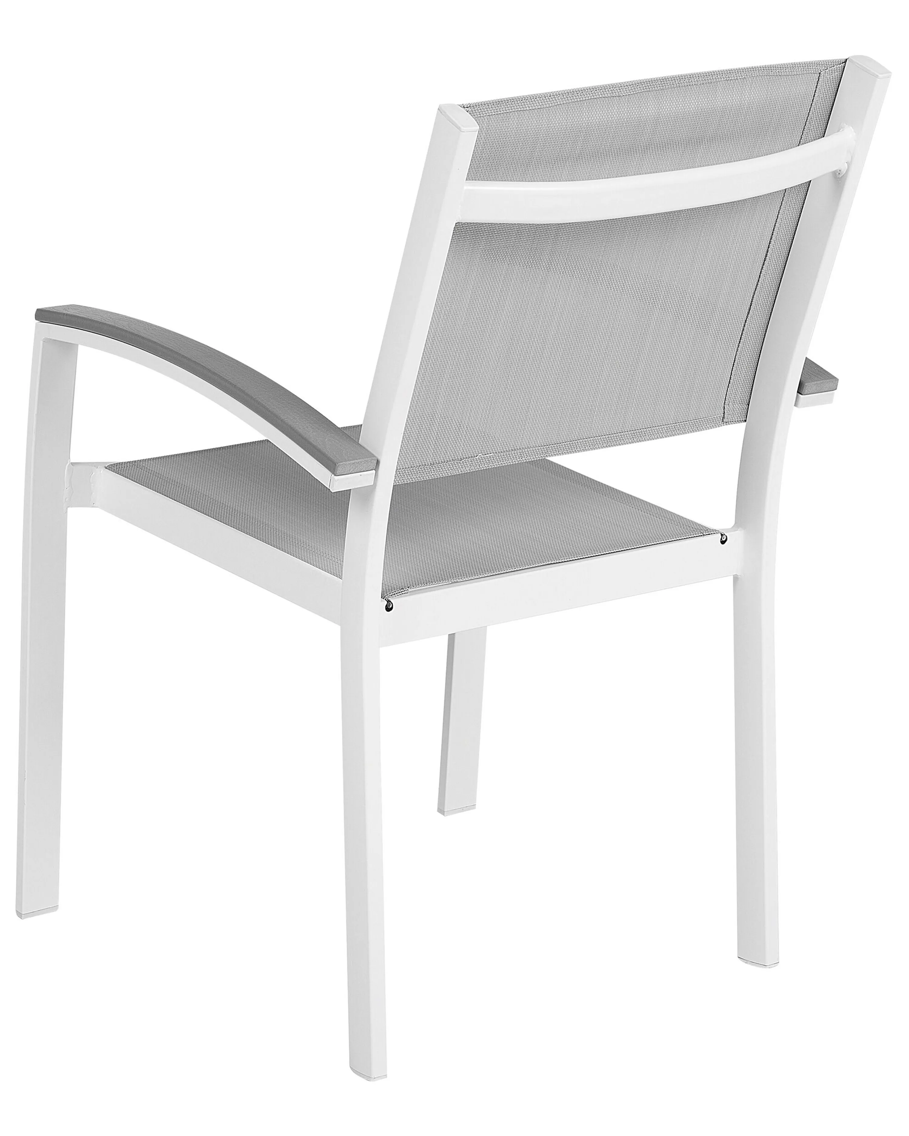 Set van 4 tuinstoelen PERETA Metaal Grijs