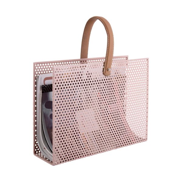 Present Time Perky Mesh Tijdschriftenrek - Light Pink