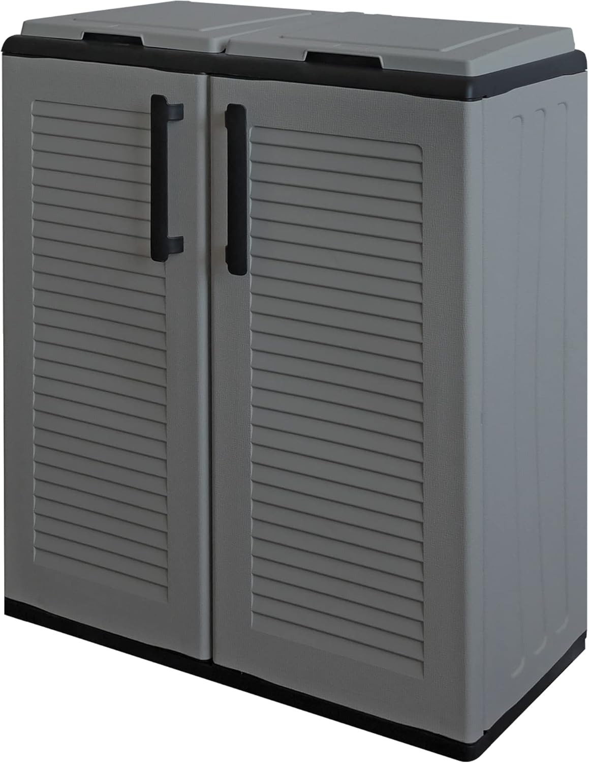 Art Plast Easy Schrank mit halber Höhe aus Polypropylen der Linie ECO, praktisch für maximale Raumnutzung, L 680 x T 370 x H 840 mm, grau, 680 x 370 x 840