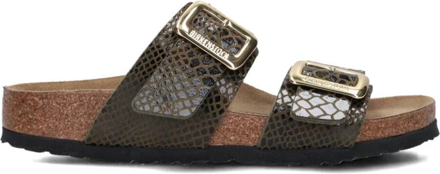 BIRKENSTOCK Slippers Dames Sydney Cushion Maat: 36 Materiaal: Leatherlook Kleur: Groen
