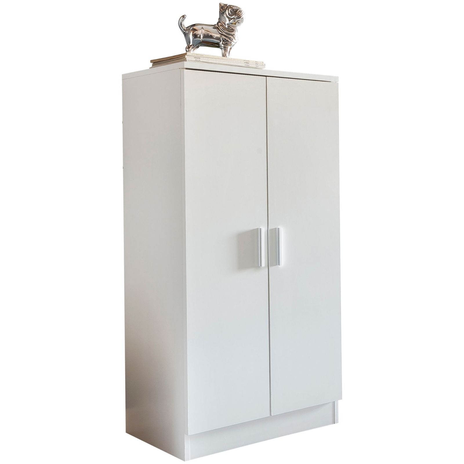 Schuhschrank - weiß - 108 cm