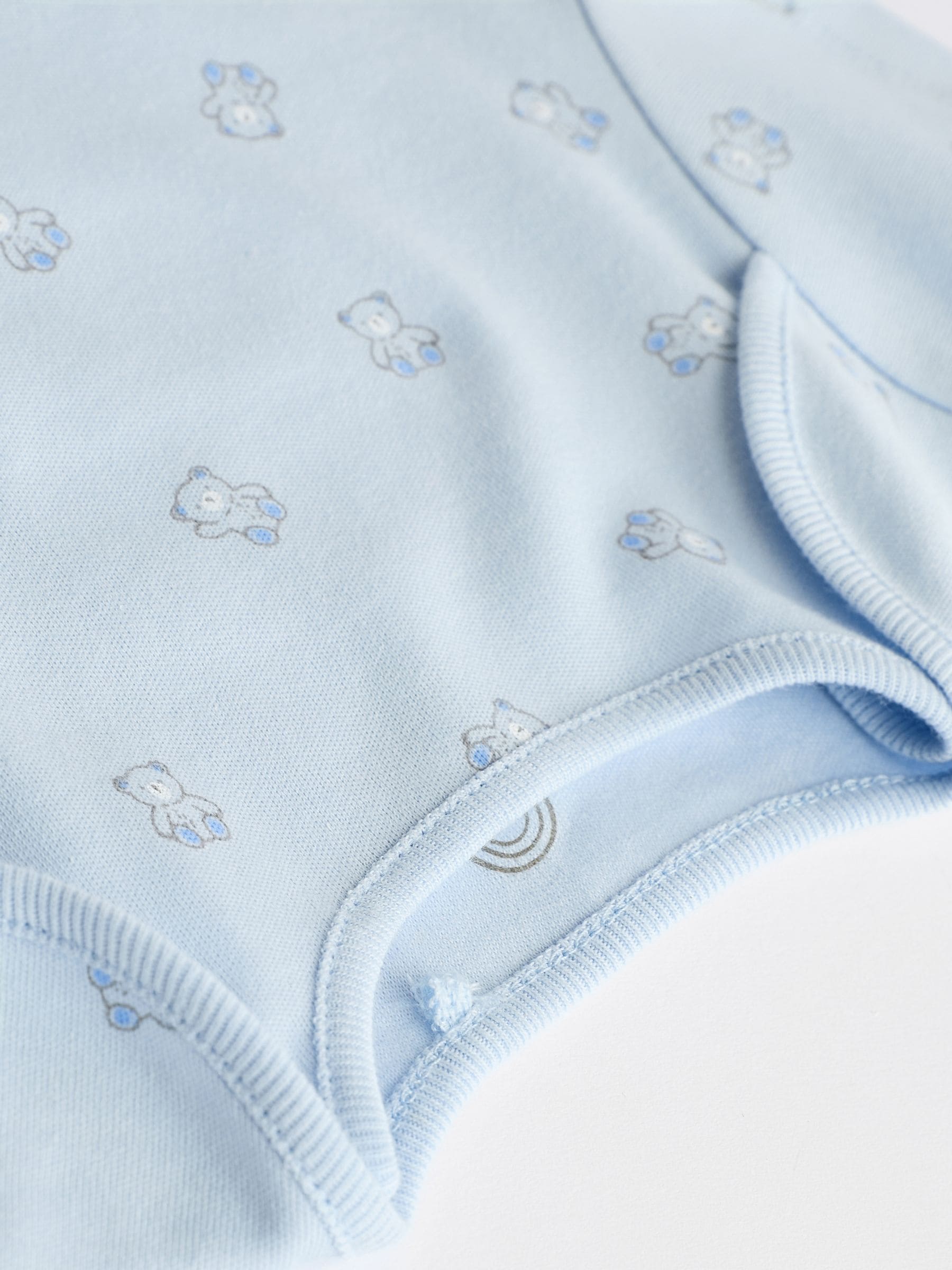 Blauw - Beer Baby Bodysuits met korte mouwen