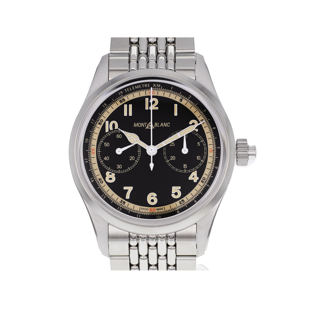 Montre d'occasion MONT BLANC 1858 acier homme