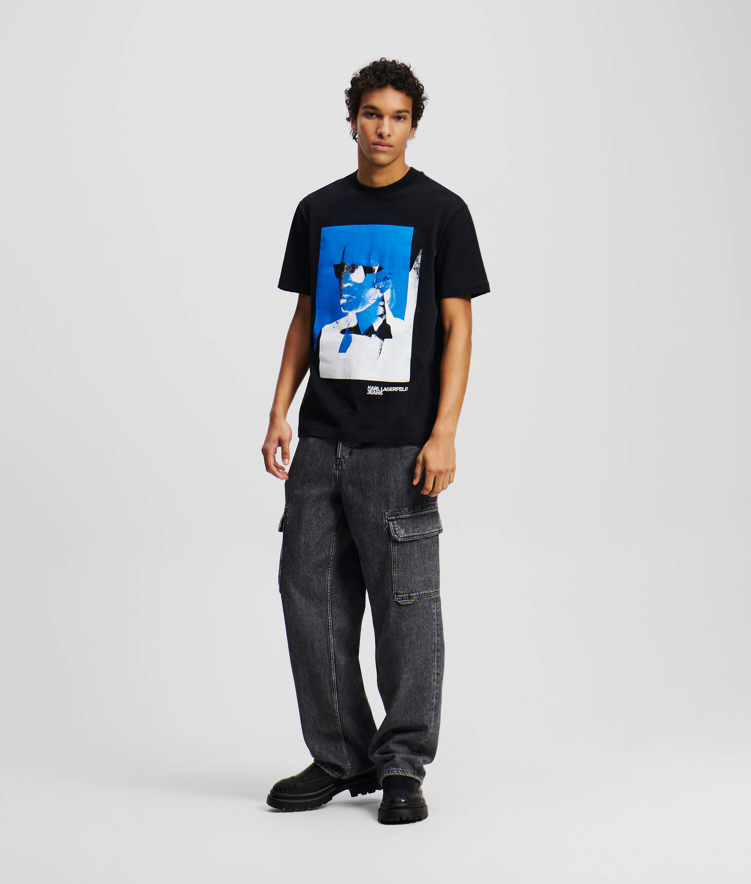 T-SHIRT IMPRIMÉ KARL - Noir