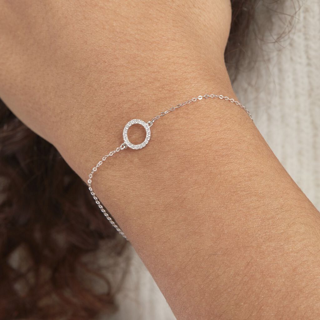 Bracelet Lim Or Blanc Oxyde De Zirconium