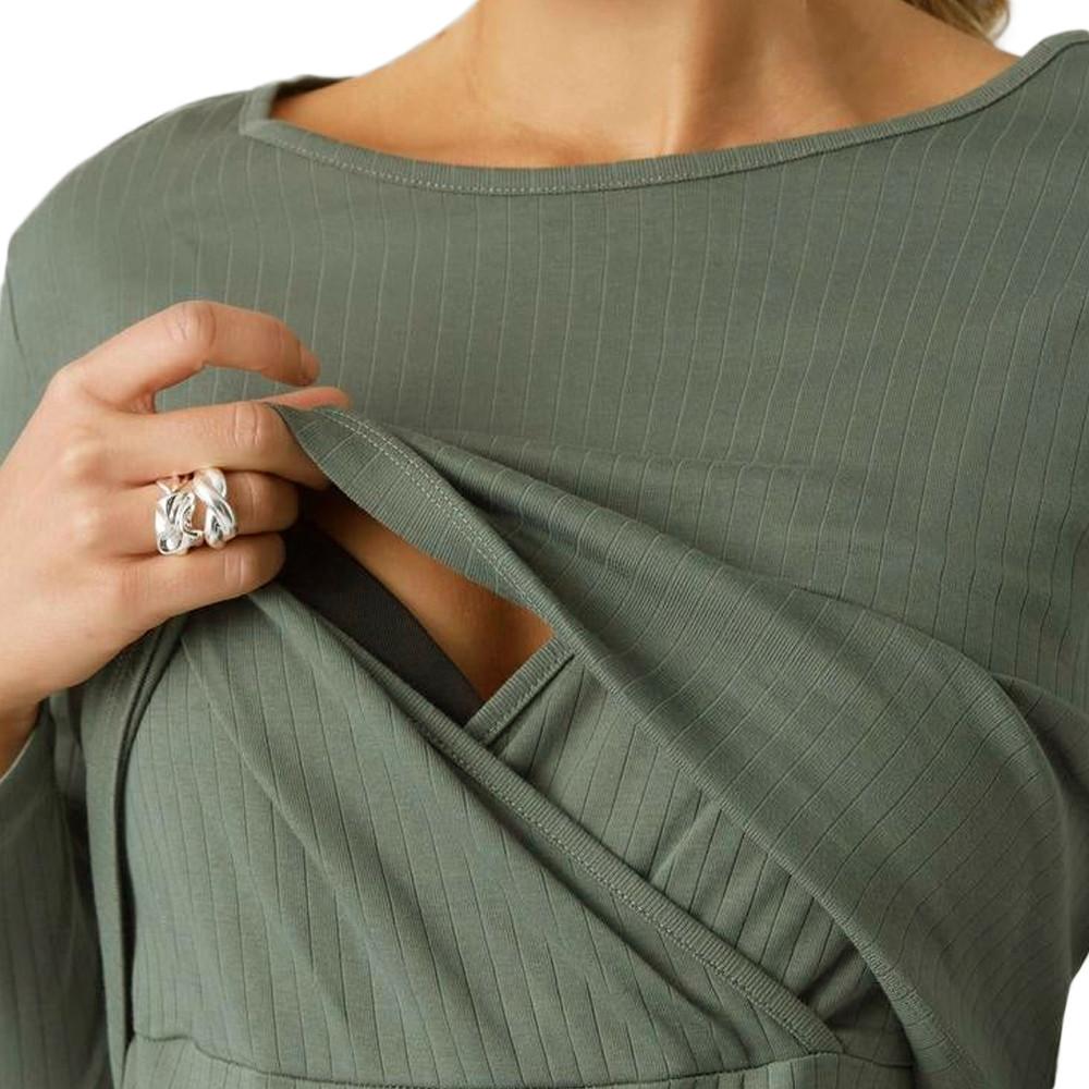 Mamalicious Robe D'allaitement Kaki Femme Mamalicious Mlivy