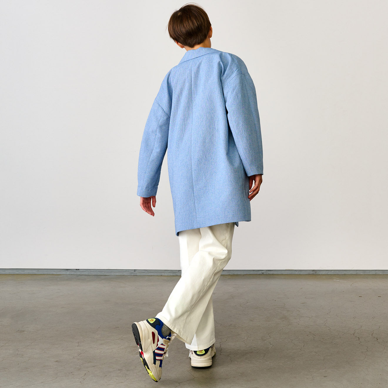 Bellerose Manteau droit oversize Santana bleu clair