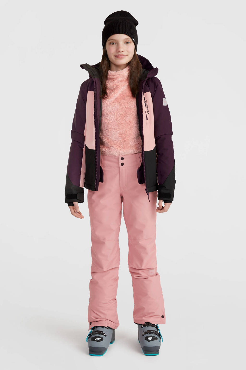 O'Neill ski-jack CARBONITE donkerpaars/roze/zwart