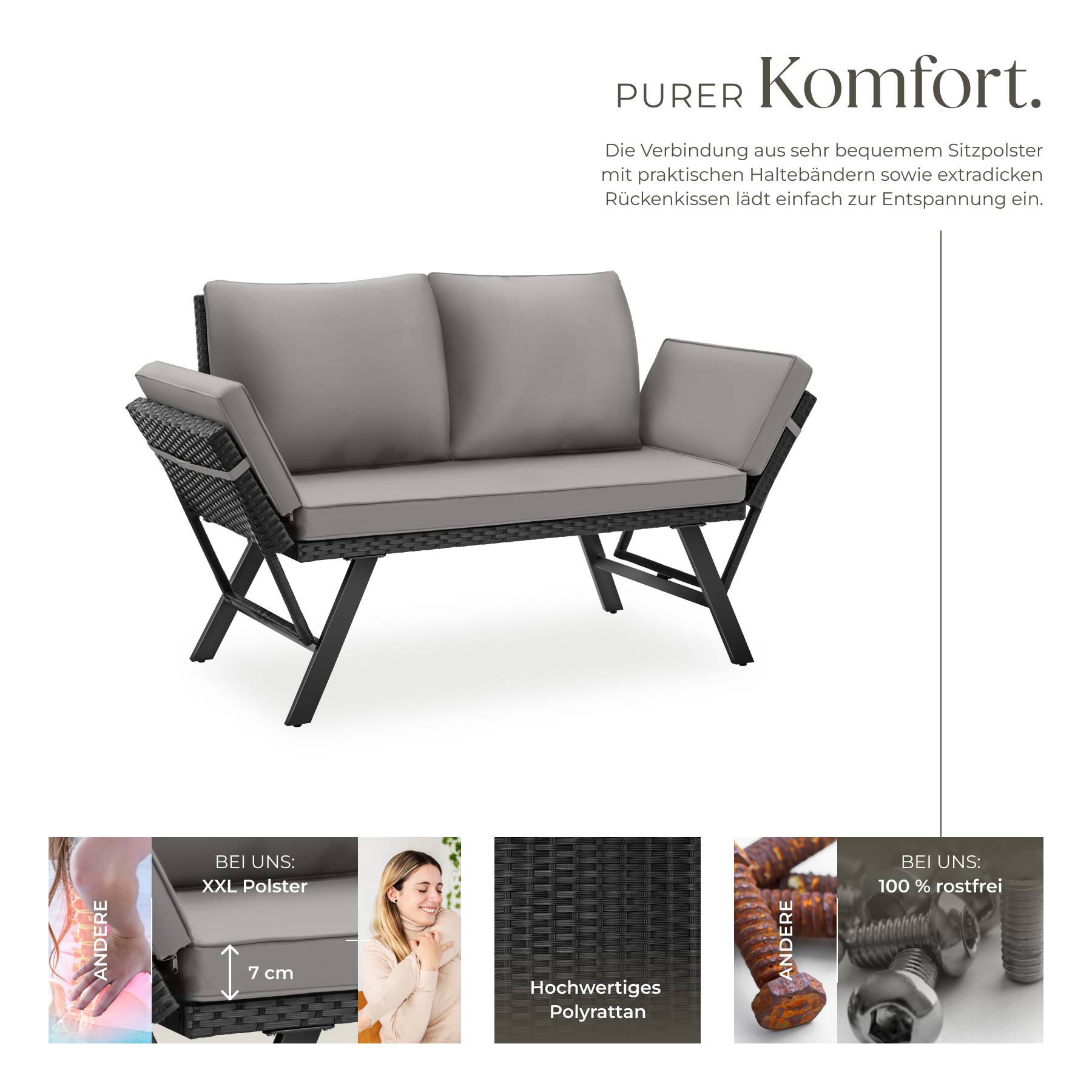 Rattan-Loungesofa Sintra
