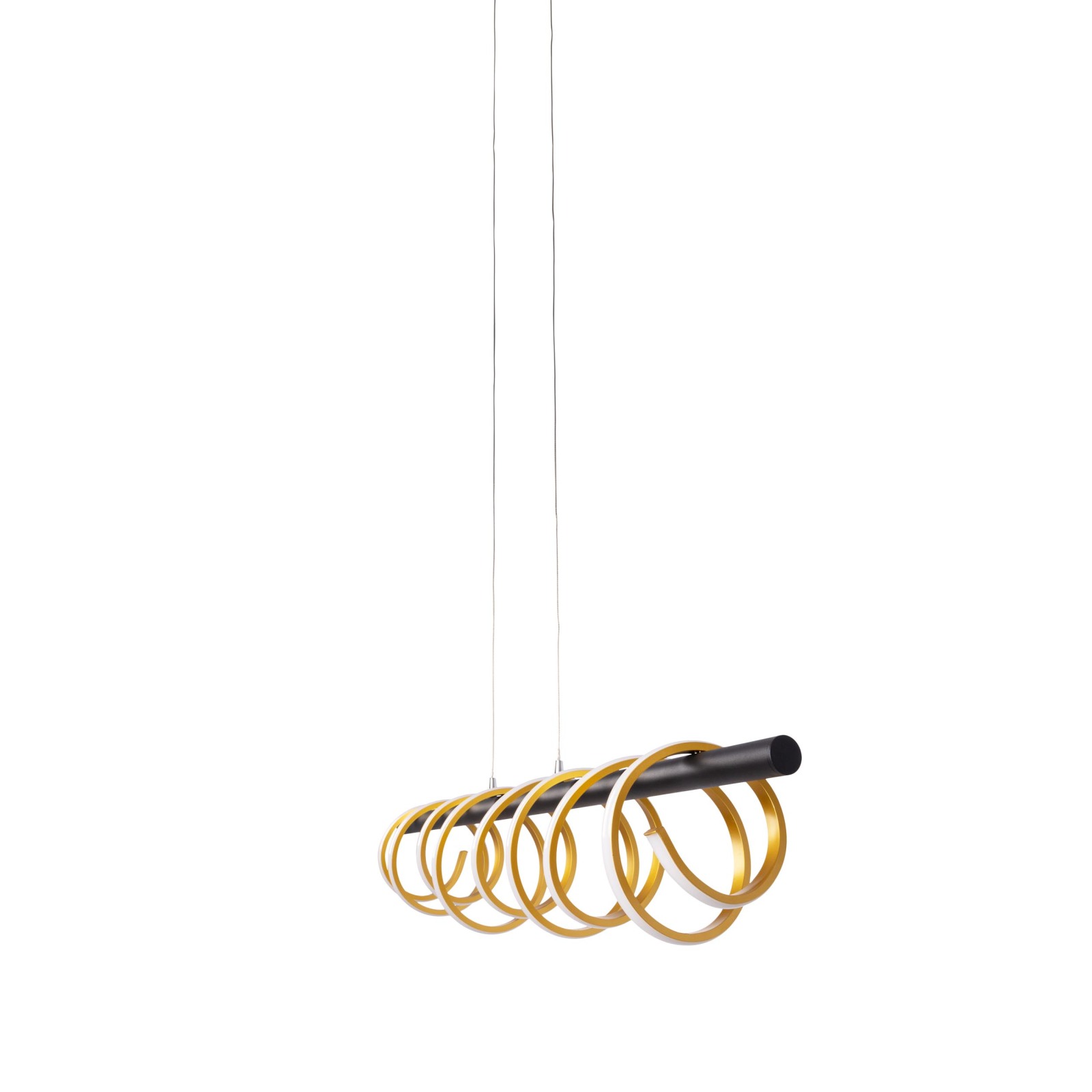 LED-Pendelleuchte BELLEZA - gold-schwarz-weiß - dimmbar