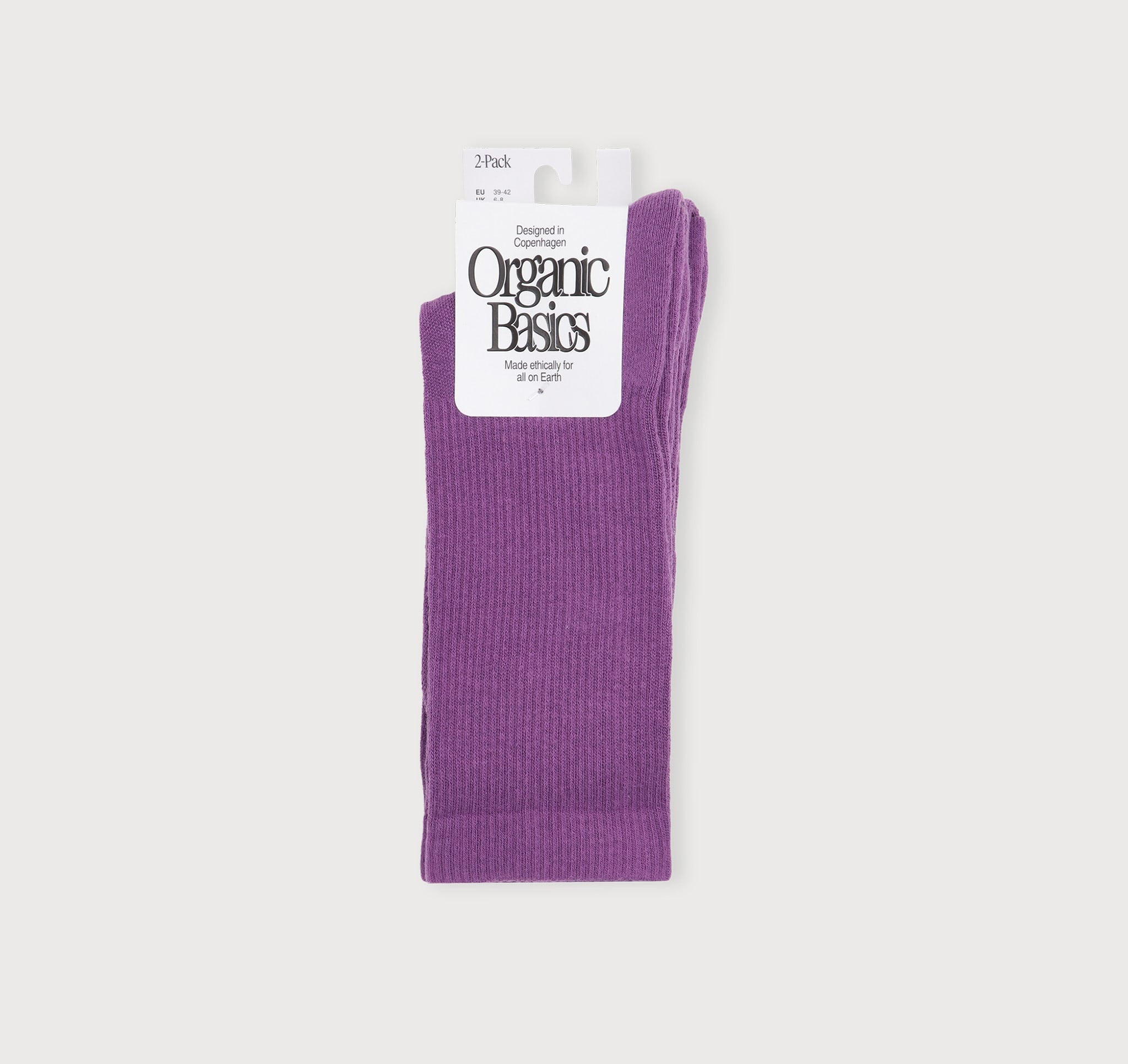 COTTON<br>Core Tennis Crew Socks 2-pack