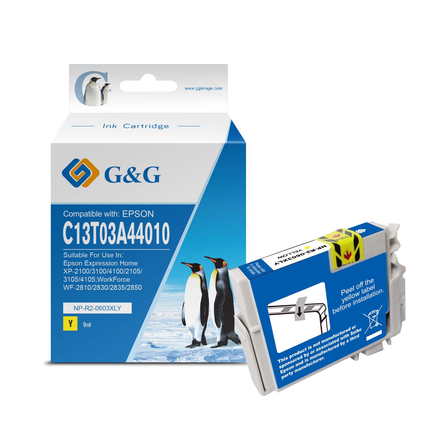 Ersetzt Epson 603XL Y Druckerpatrone Printer Tintenpatrone (350 Seiten / 9ml) - Gelb