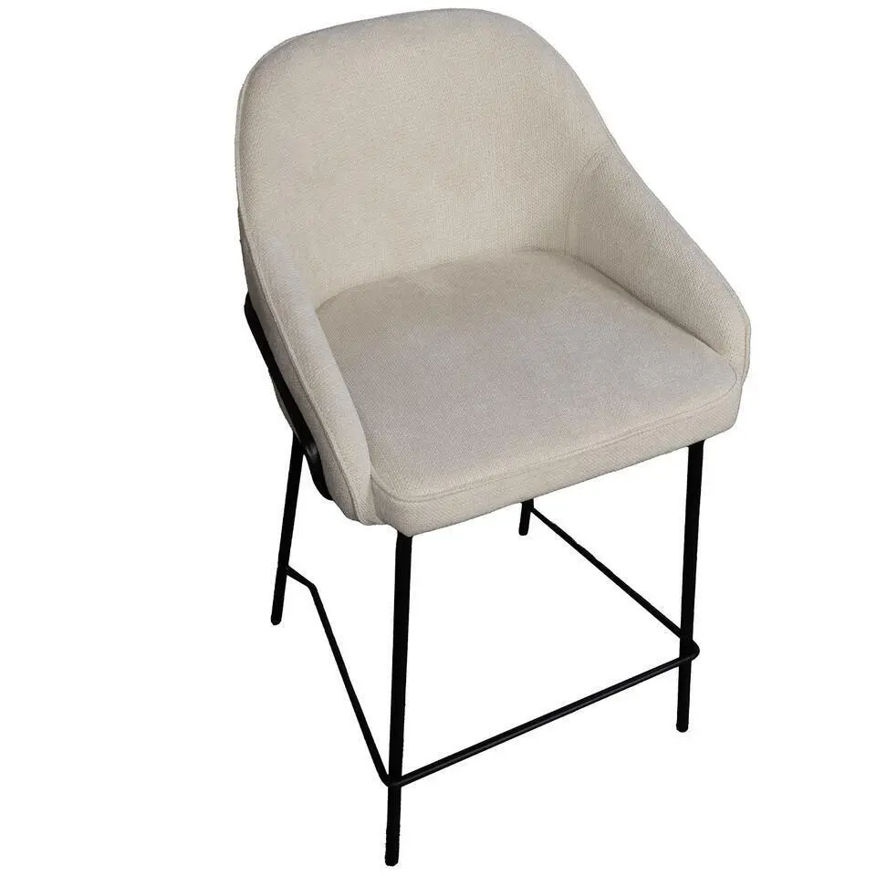 Barstoel Beige - Zithoogte 65cm - Scandinavisch - Stoel Maxime - Set van 2