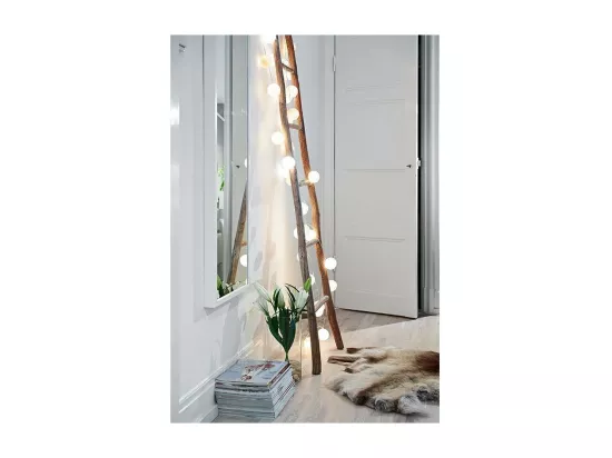 Guirlande lumineuse blanche boules en papier 3,10 m