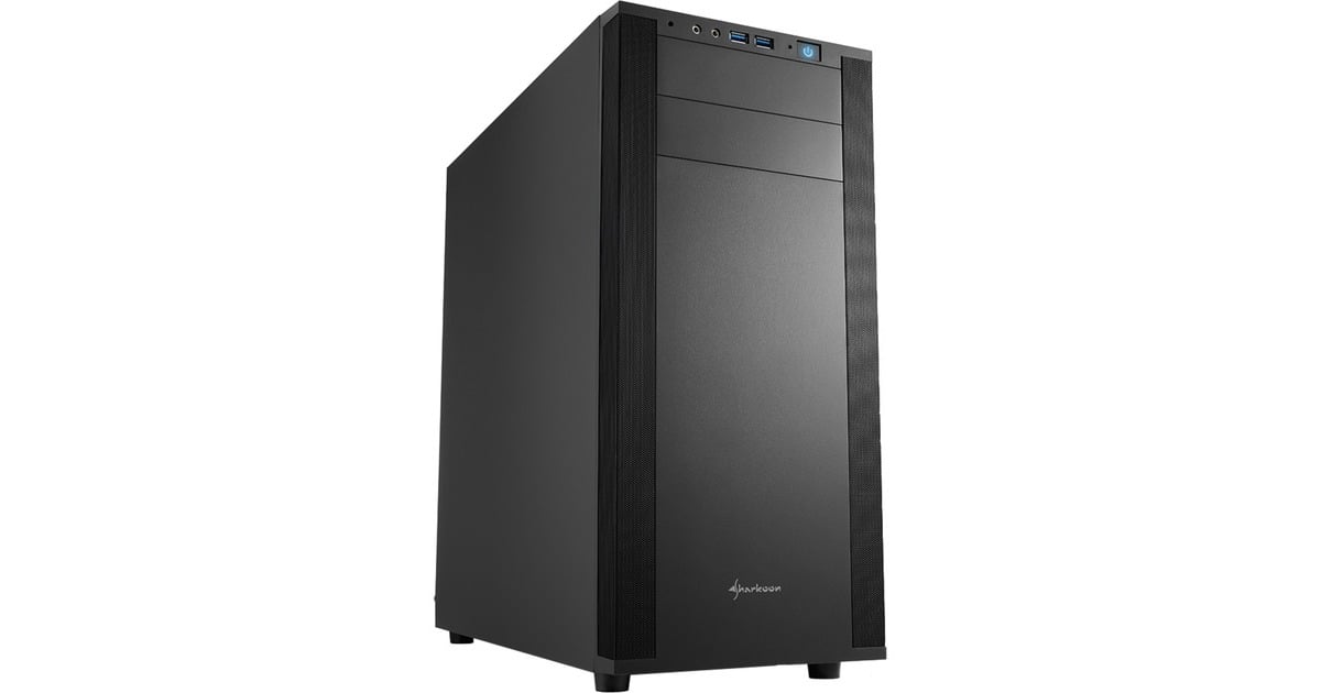 SharkoonM25-V midi tower behuizing  (Zwart | 2x USB-A)