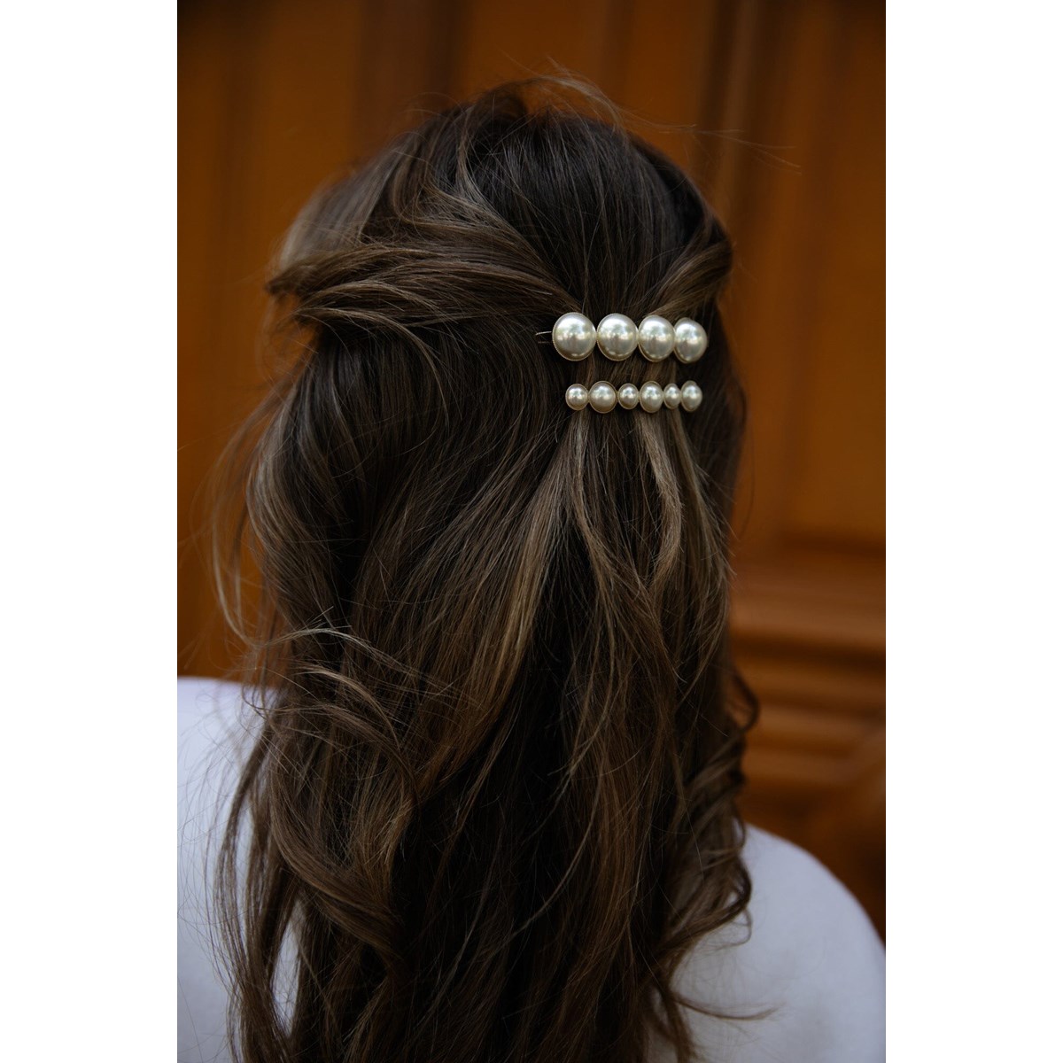 barrette perles doré à l'or fin - NÉLYA