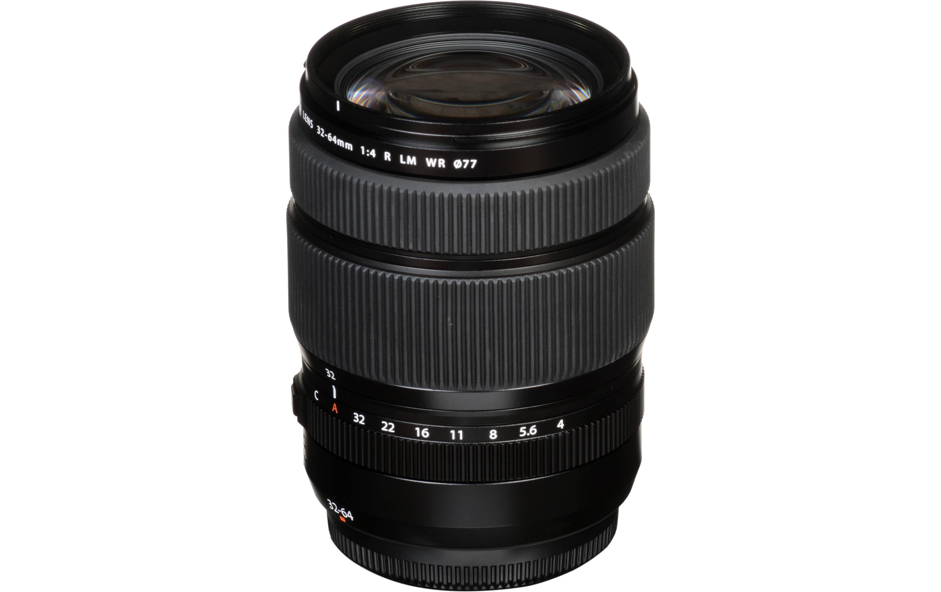Zoomobjektiv GF 32-64mm F/4 R LM WR Fujifilm G-Mount<br>Standard-Zoomobjektiv für das Mittelformat von Fujifilm