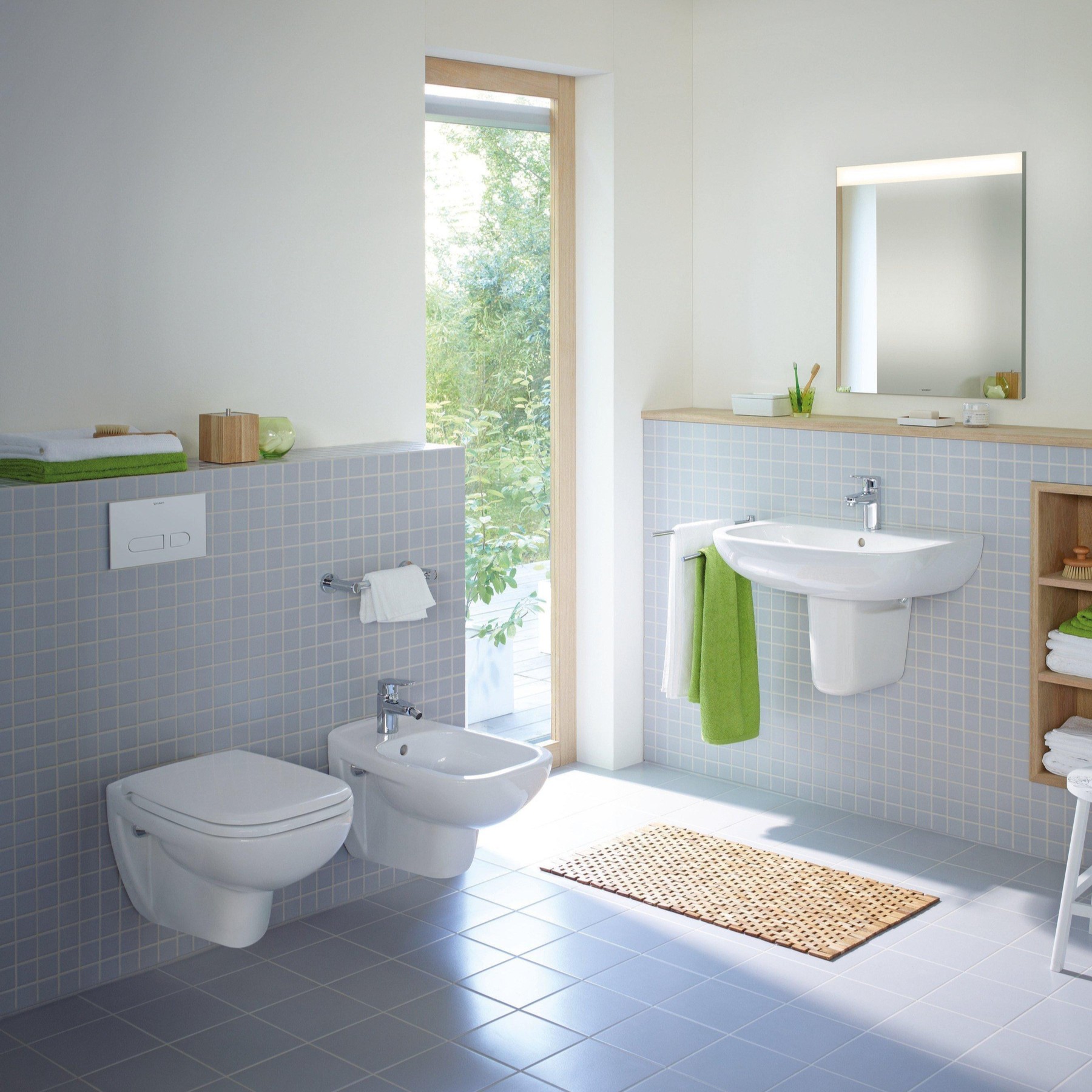 Duravit D-Code randloos toilet met softclose zitting wit glans
