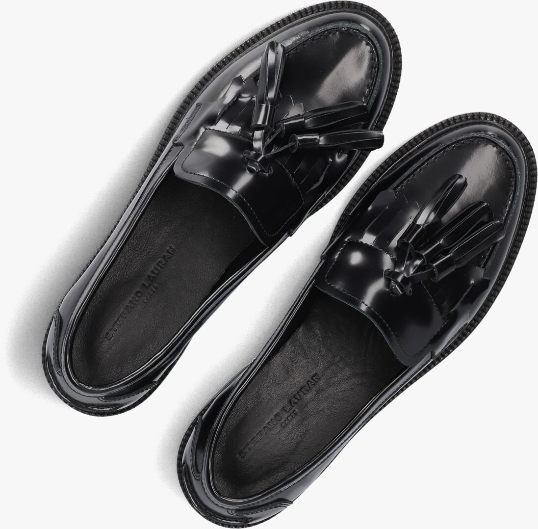 zwarte stefano lauran loafers 12044