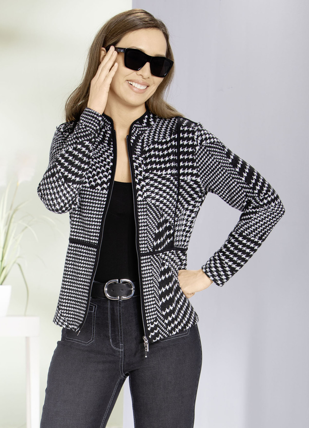 Flauschige Blusenjacke