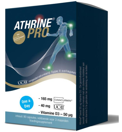 Athrine PRO – UC-II Cavacurmin en Vitamine D3 (90 capsules)