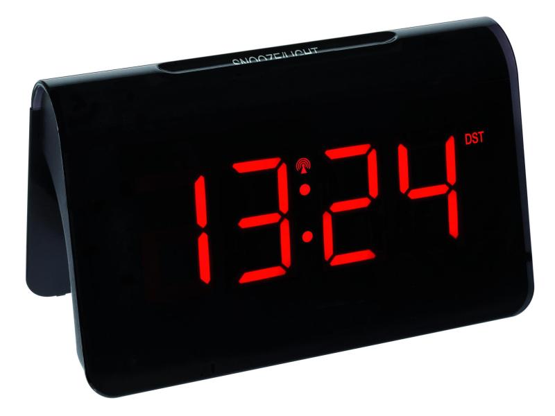 TFA Dostmann Funkwecker Icon Schwarz, Rot Digitaler Funkwecker