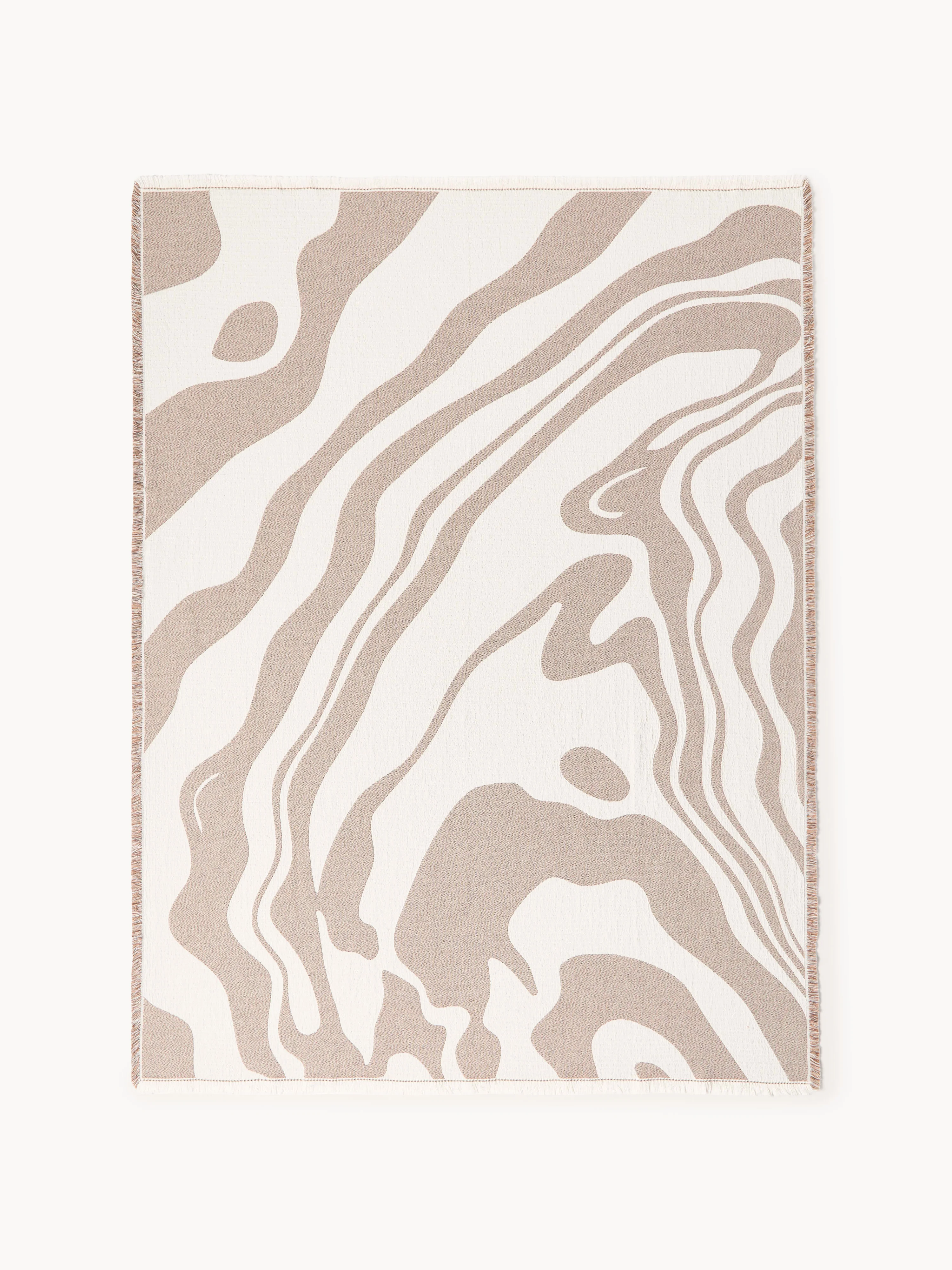 Jacquard plaid Rui met franjes