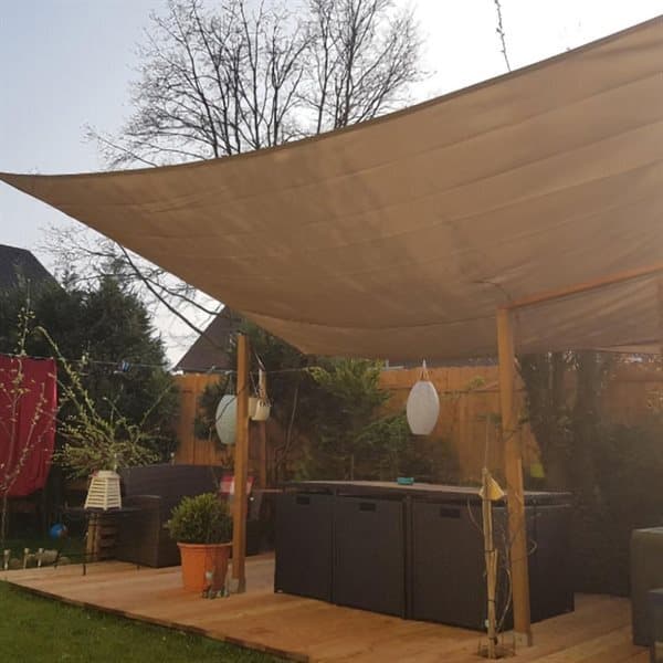 Solsejl 2 x 2m