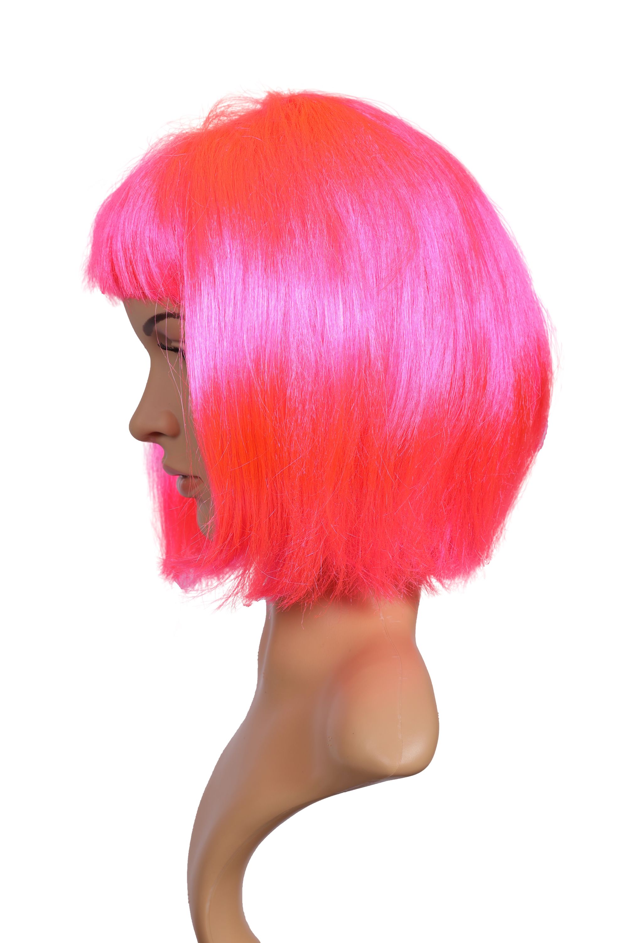 Perücke Pagenschnitt pink