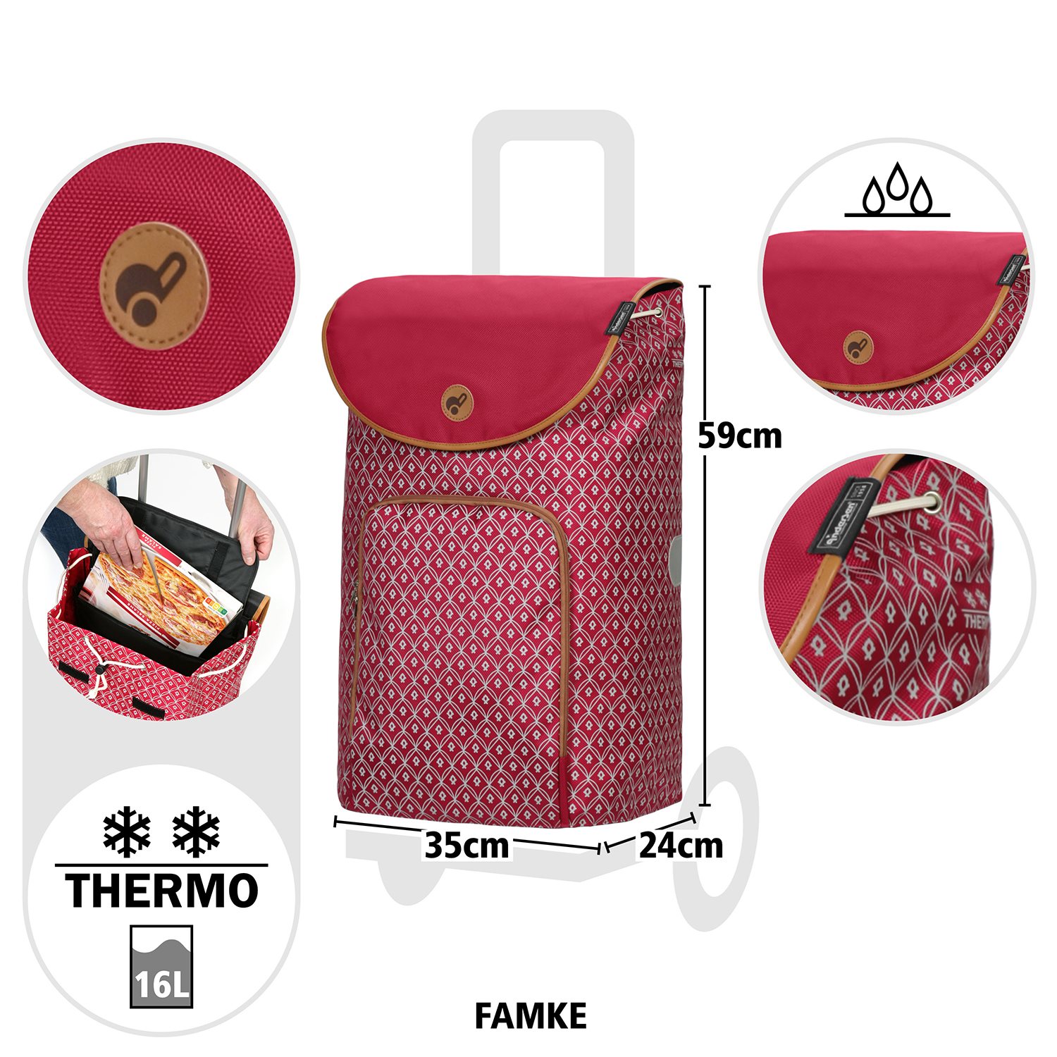 Andersen Unus Shopper Famke red