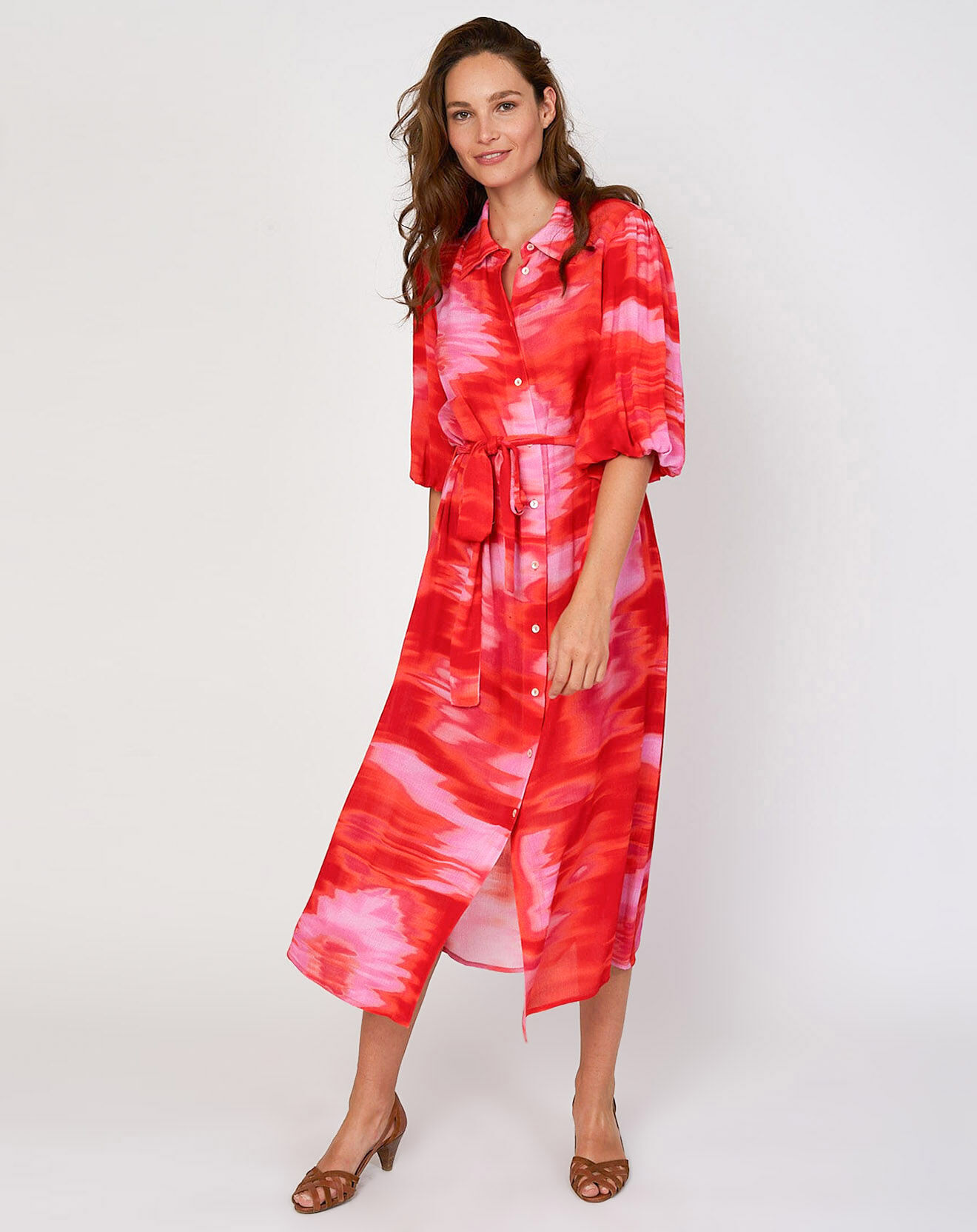 Derhy Robe Cidalia imprimée rouge