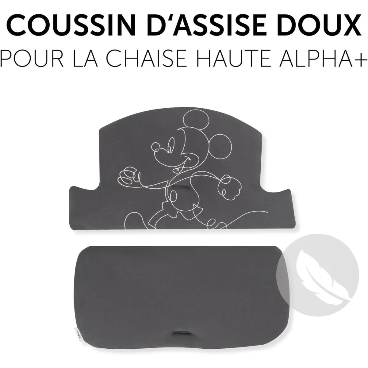HAUCK Coussin Chaise-haute Mouse Anthracite