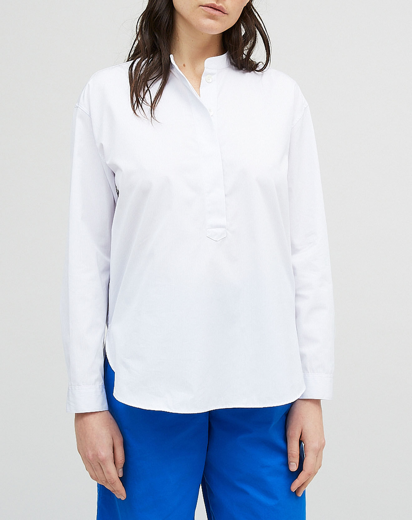 Chloé Stora Blouse Claudie à rayures rose très pâle