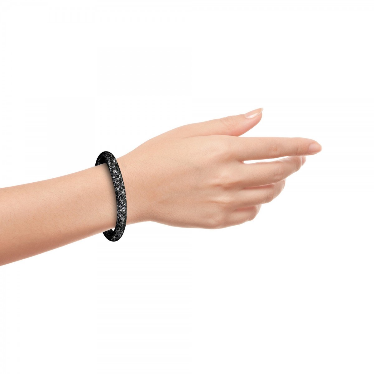 Bracelet noir tube strass SC Crystal