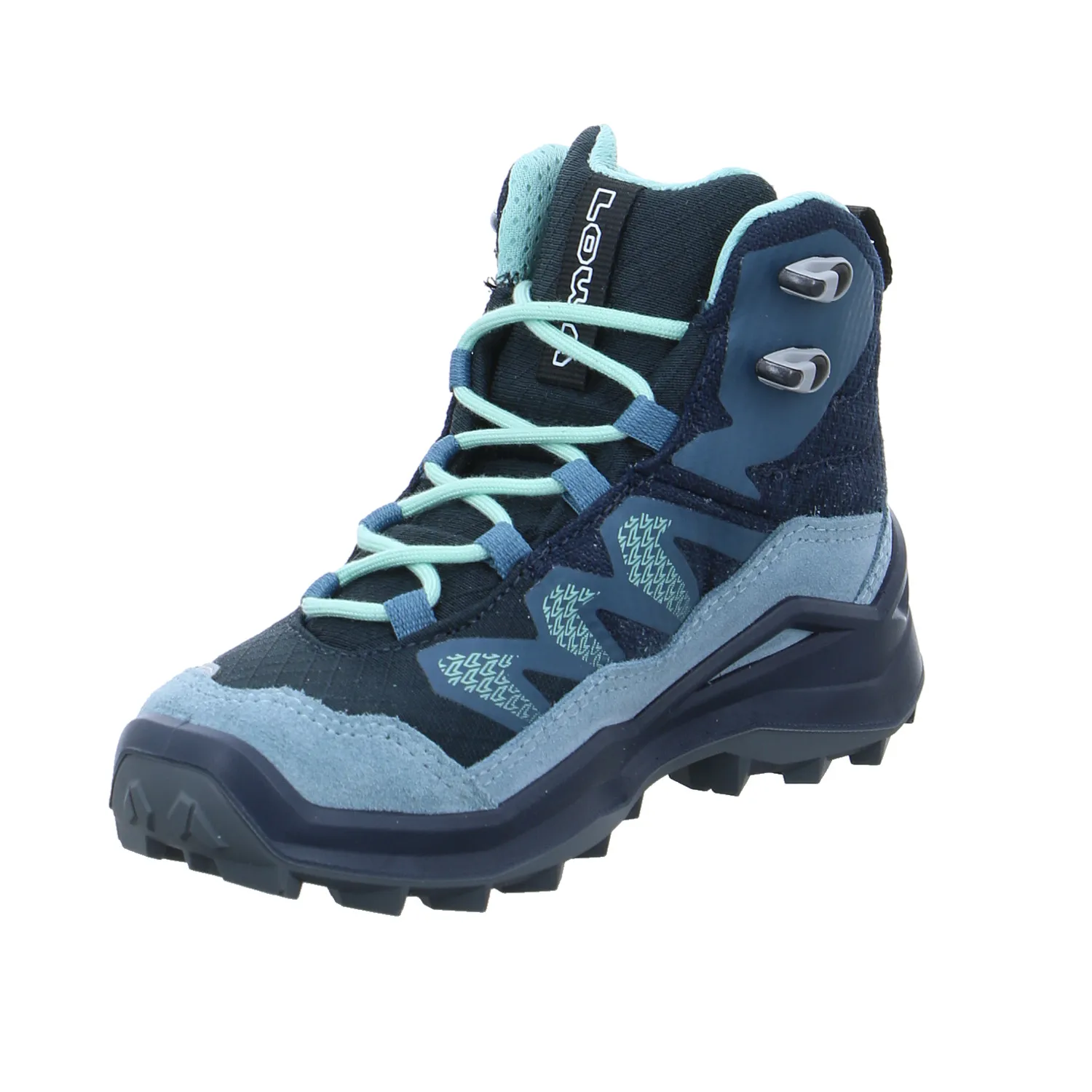 LOWA Kinder-Wanderschuhe Blau Leder