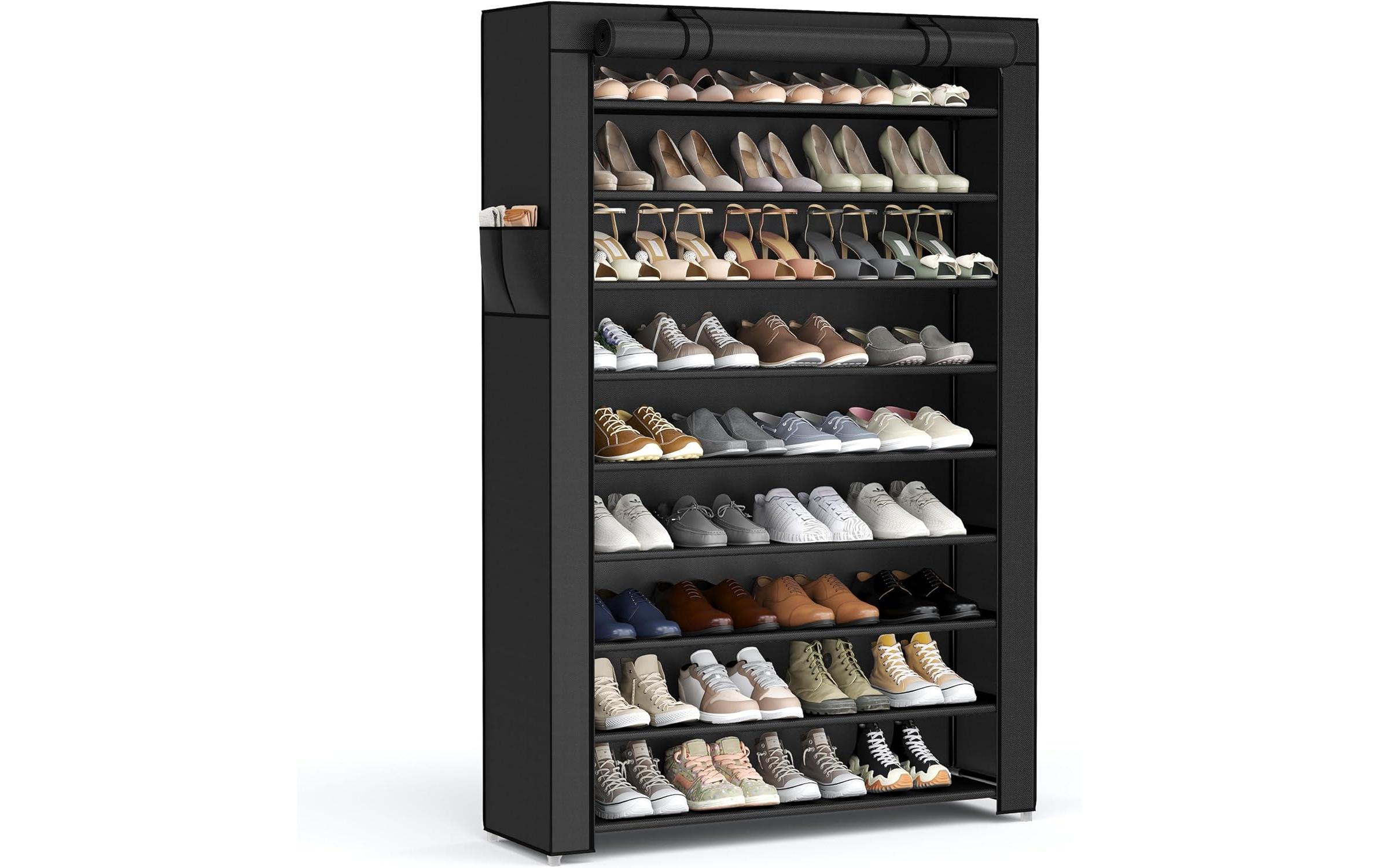 Schuhregal 85 x 28 x 162 cm, SchwarzSchuhgestell