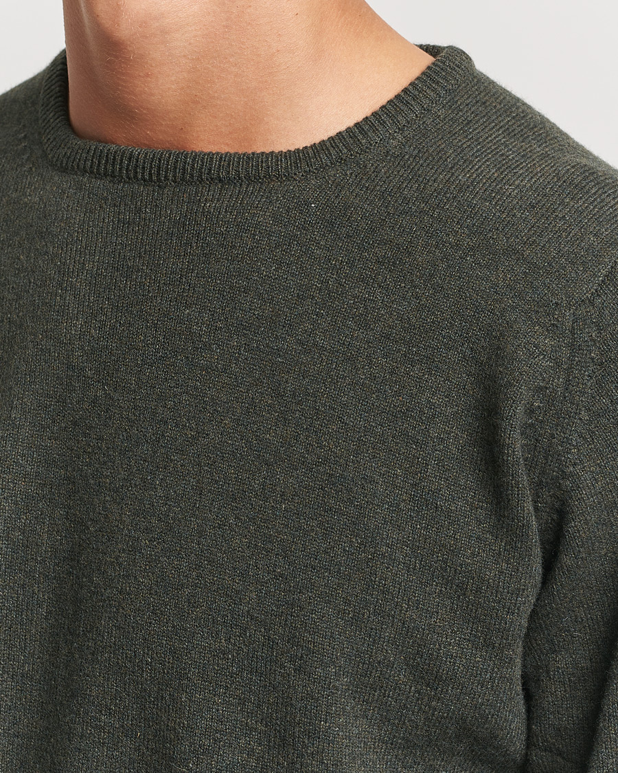 William Lockie Rob Lambswool Crewneck Seaweed