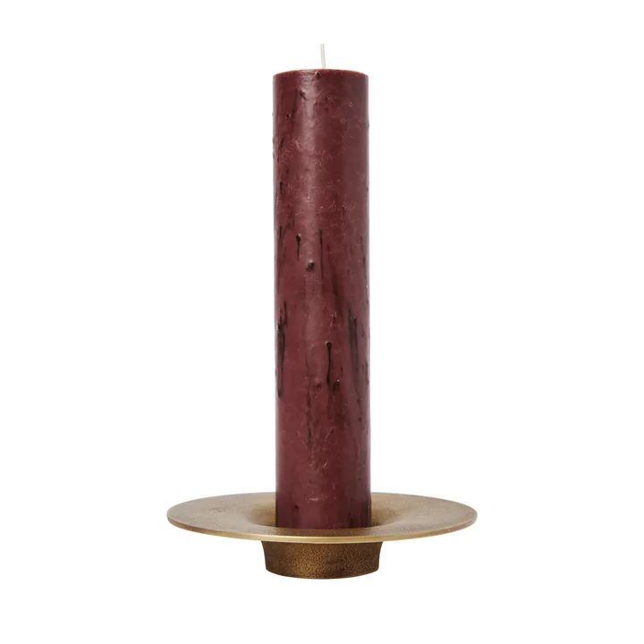 Ferm Living - Soothe Blockkerzenhalter, Aluminium silber