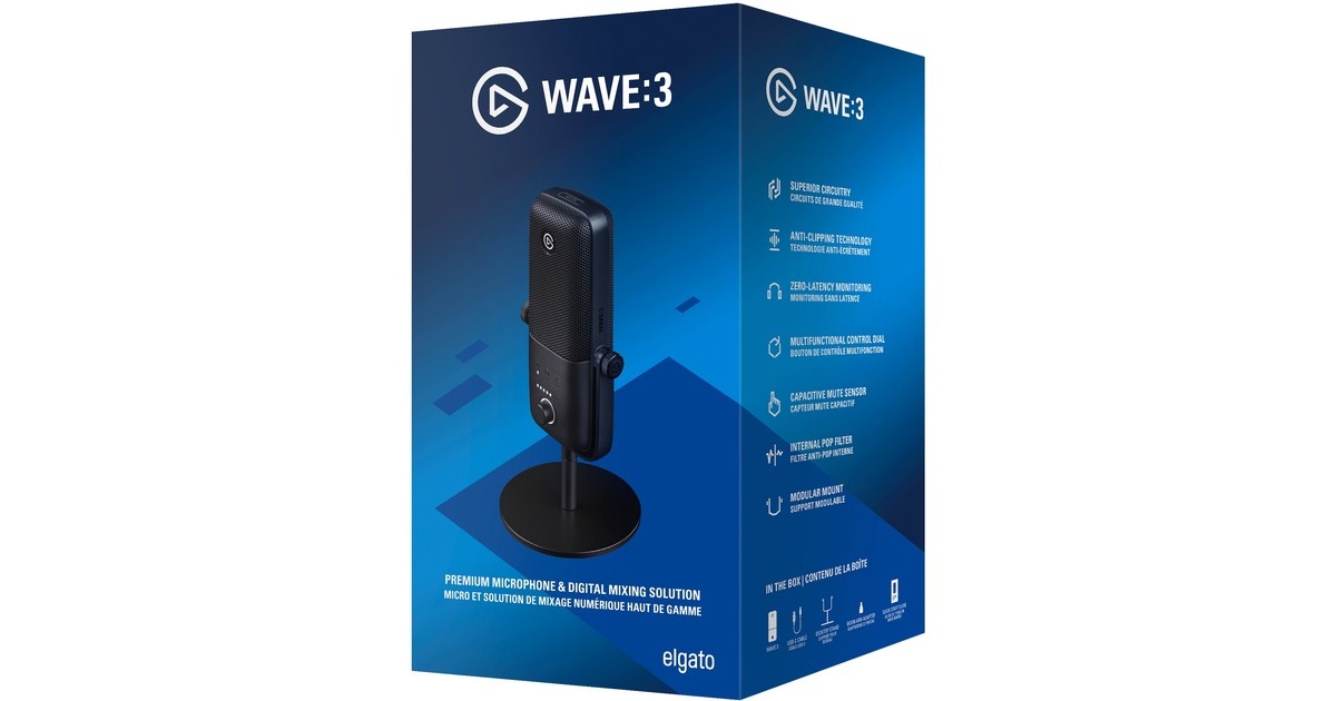 ElgatoWave:3 microfoon  (Zwart, USB-C)