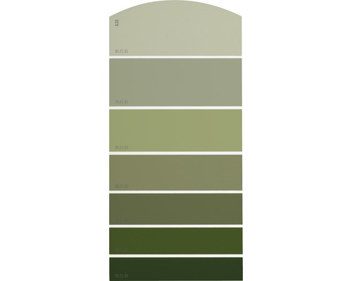 Kleurstaalkaart, kleurenkaart G30, kleur wereldgroen, 21x10 cm
