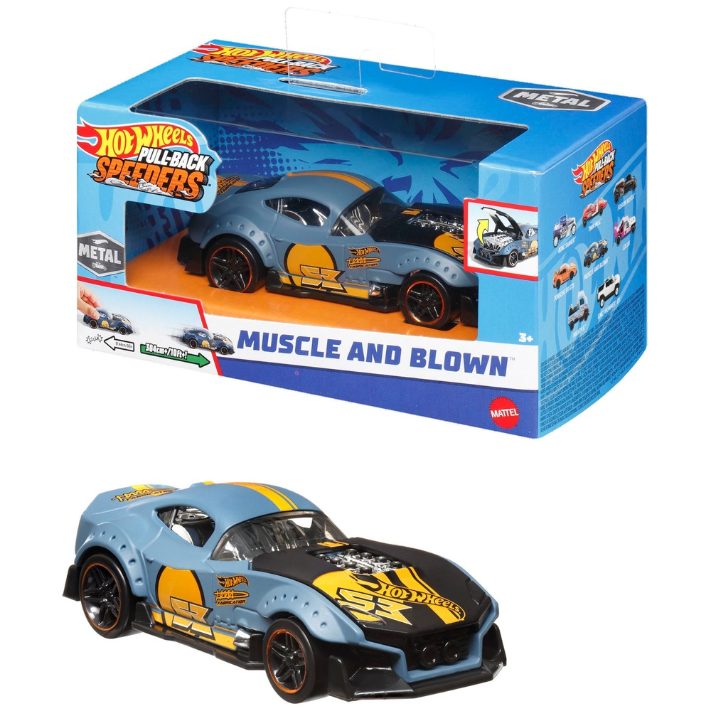 Hot Wheels Pull-Back Speeders Diecast Fahrzeugsortiment