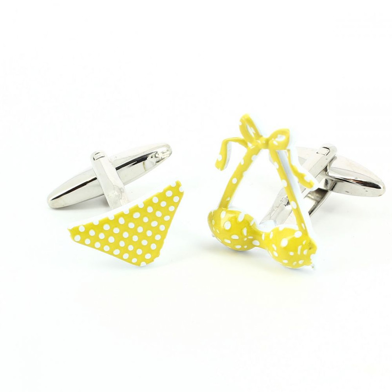 Boutons de manchette, Bikini jaune