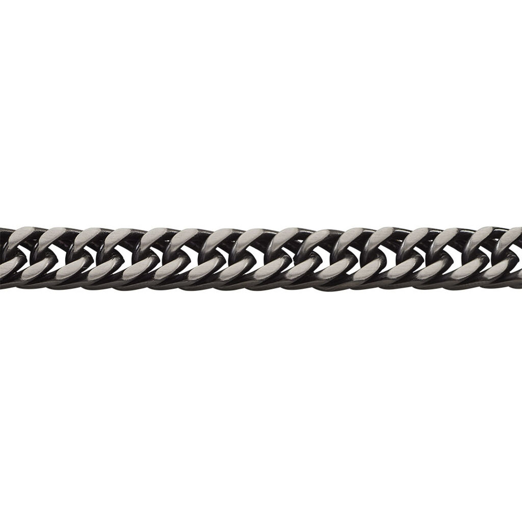 Bracelet Acier Noir Et Gris Cristiano