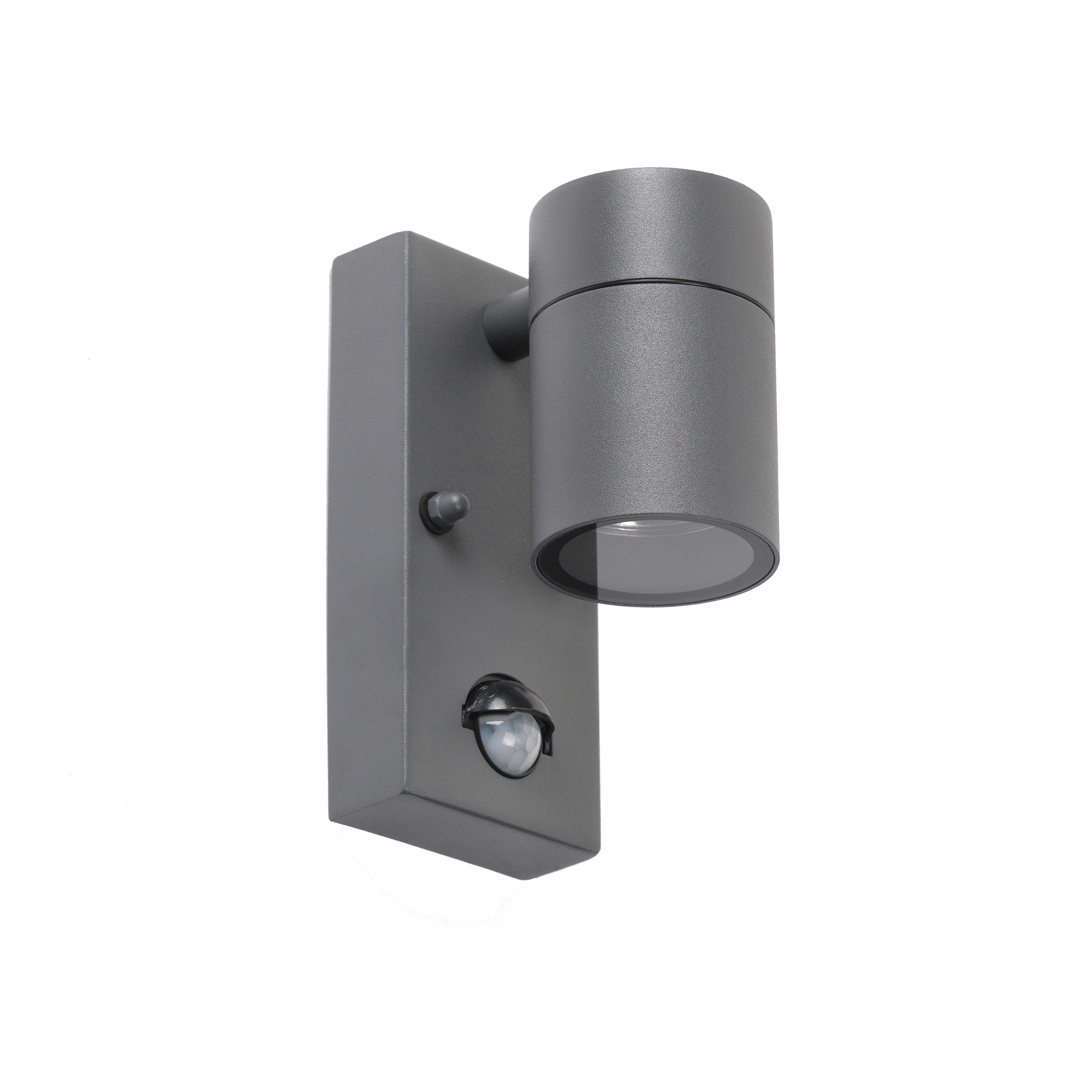 Buitenwandlamp antraciet IP44 met bewegingssensor - Solo