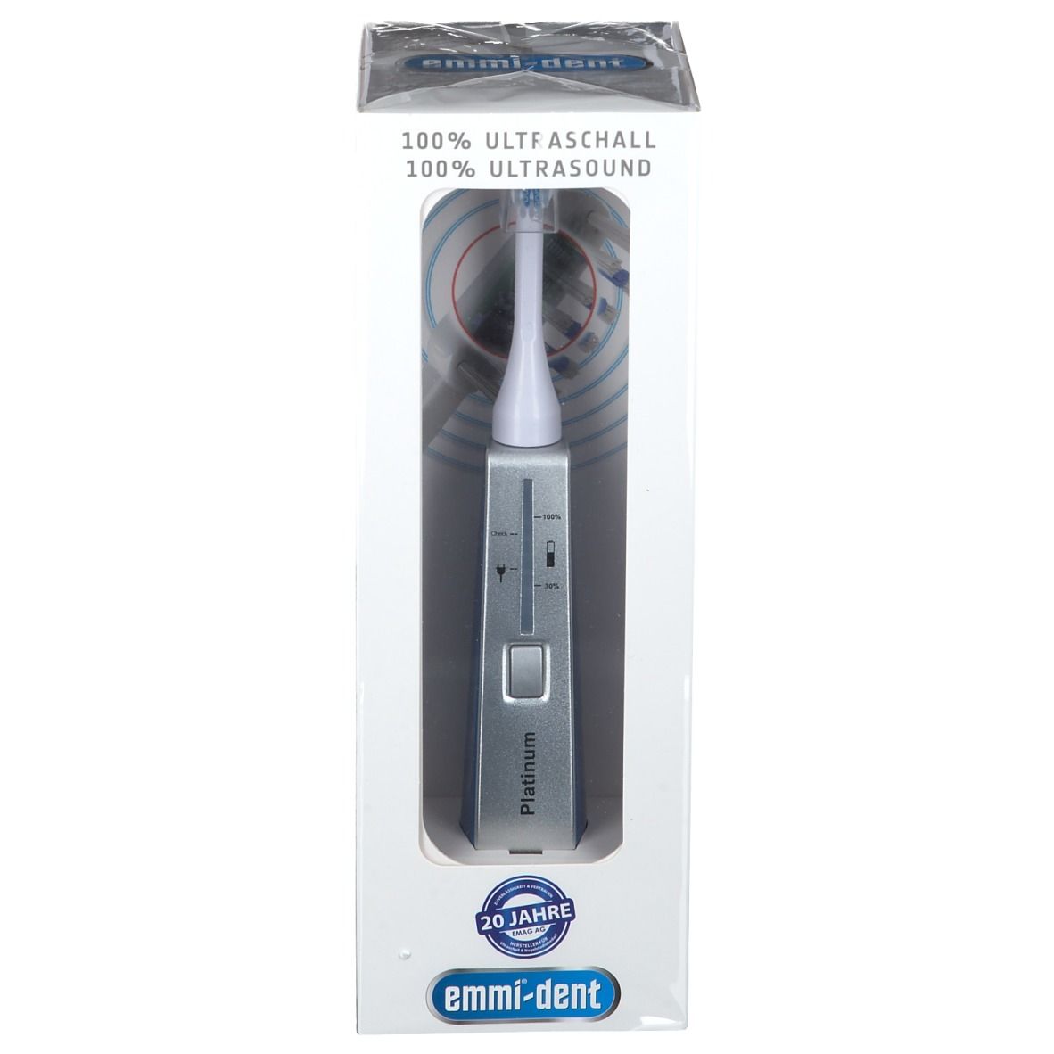 Emmi®-dent Platinum Ultraschallzahnbürste Basis-Set blau