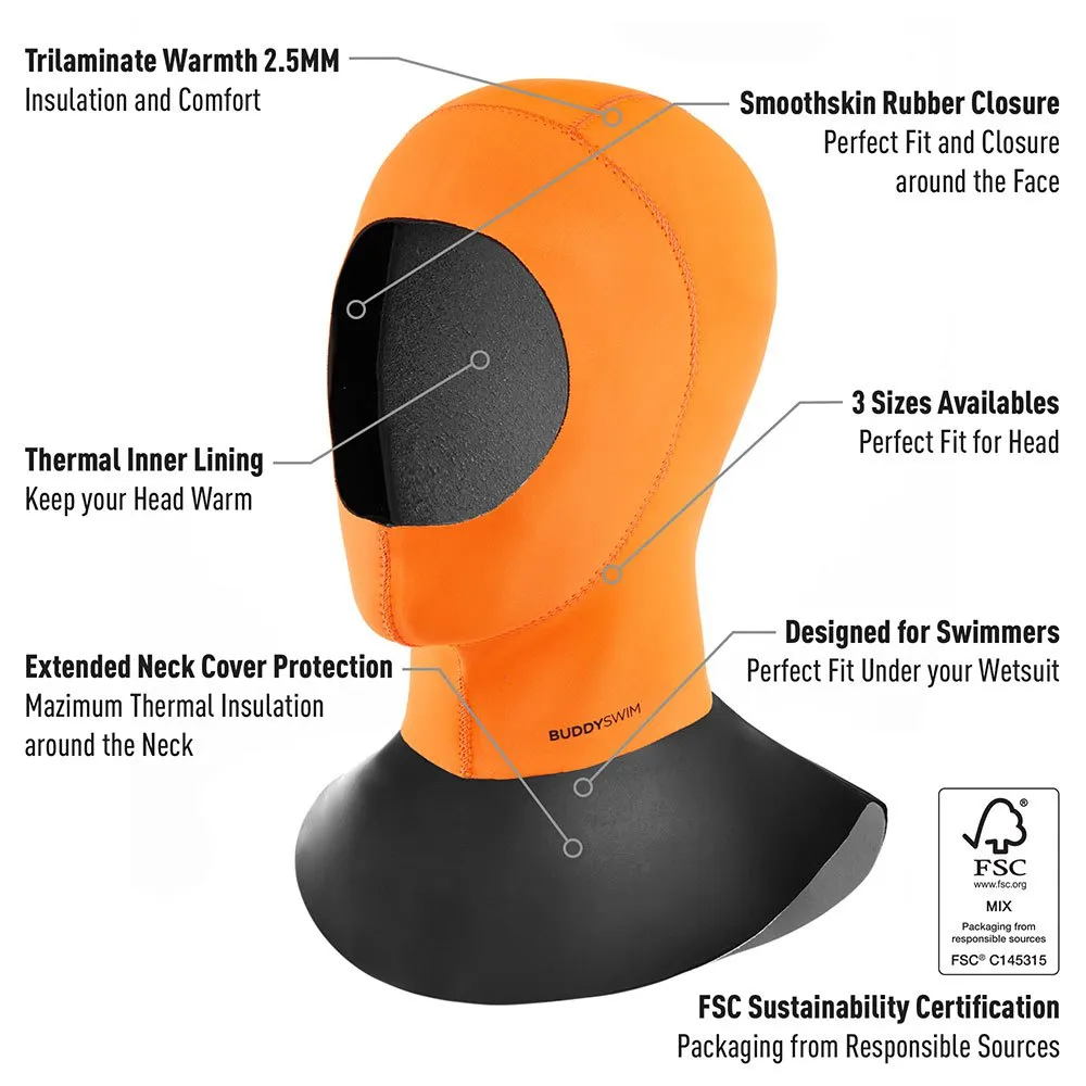 Buddyswim Trilaminate Warmth 2.5 mm Neoprenhaube