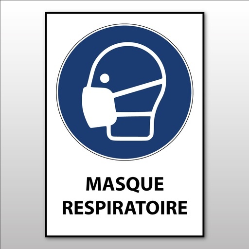 Pictogramme EPI - Masque respiratoire obligatoire - M016 - ISO 7010