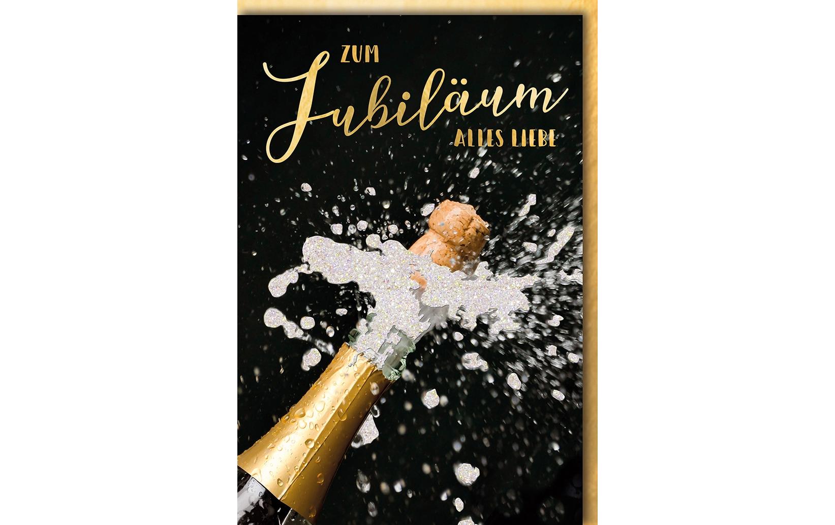 Glückwunschkarte Jubiläum 11.5 x 17 cm, inkl. CouvertJubiläumskarte